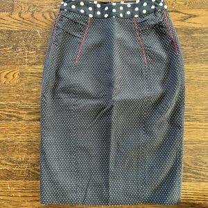 Polka Dot Navy Skirt